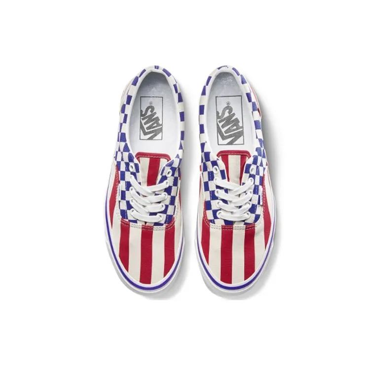 Vans Era 95 Anaheim Factory Red Stripes Blue Checkers-3