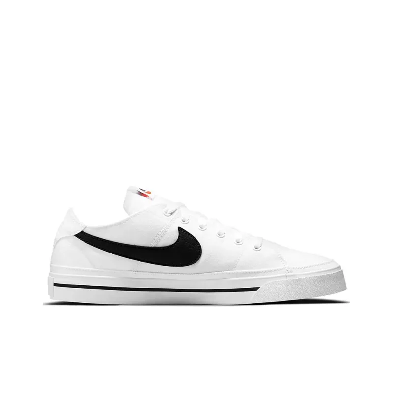 Nike Court Legacy Canvas White Black Swoosh-1