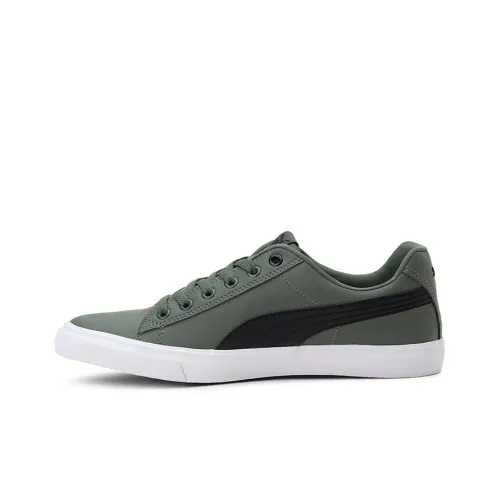 PUMA Skateboard Shoes Unisex Low-Top Army Green/Black