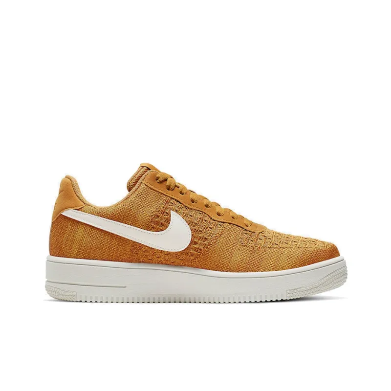 Nike Air Force 1 Flyknit 2.0 Gold Suede-1