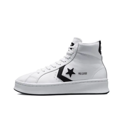 Converse Cons Pro Leather Skateboard Shoes Unisex High-Top Black/White