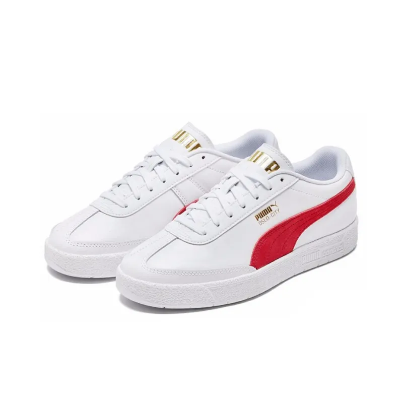 PUMA Oslo City Casual Board Shoes White/Red-2