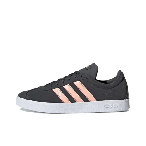 Adidas Neo VL Court 2.0 Skateboard Shoes Women's Low-Top Gray/Pink