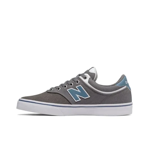 New Balance NB 255 Wear-Resistant Low-Top Skateboard kids shoes Unisex Gray Blue D-Width