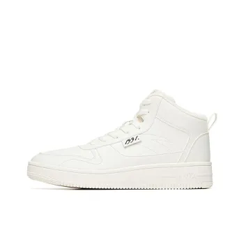 Anta Life Collection Slip Resistant Cushioning Wear Resistant Mid Top Skateboard Shoes Women's Pure White