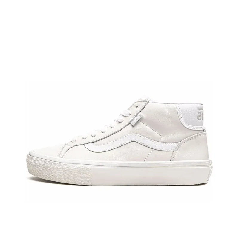 Vans Skate Mid Skool Mid Tops Casual Skateboarding Shoes White-0