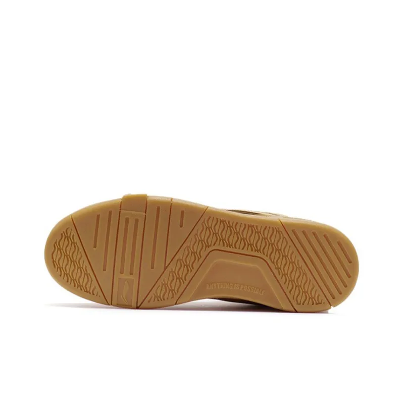 LiNing Wave Non slip Lightweight Mid Top Skateboard Shoes Women's Mineral Yellow-4