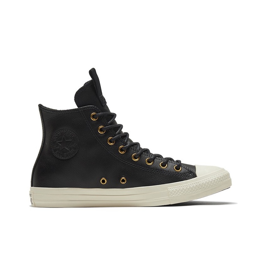 Chuck Taylor All Star Converse Leather High Black Egret POIZON