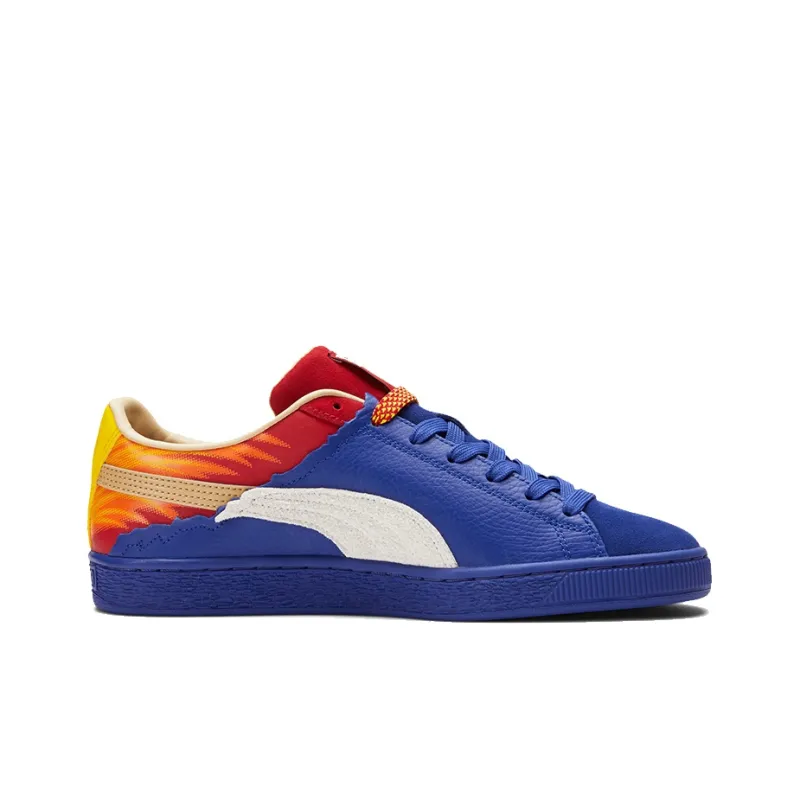 PUMA Suede Layers Lightweight And Breathable Low-Top Skateboard Shoes Men's Blue-1