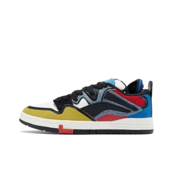 LiNing Wave Pro Anti Slip And Wear Resistant Lightweight Low Top Skateboard Shoes Men's Black Red Yellow