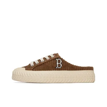 MLB Playball Mule Cushioned Wear Resistant Lightweight Breathable Low Top Skateboard Shoes Unisex Brown