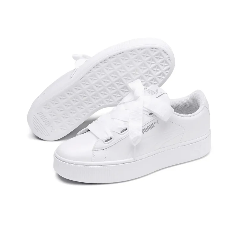 PUMA Vikky Stacked Ribbon Core White Board Shoes Women's-3