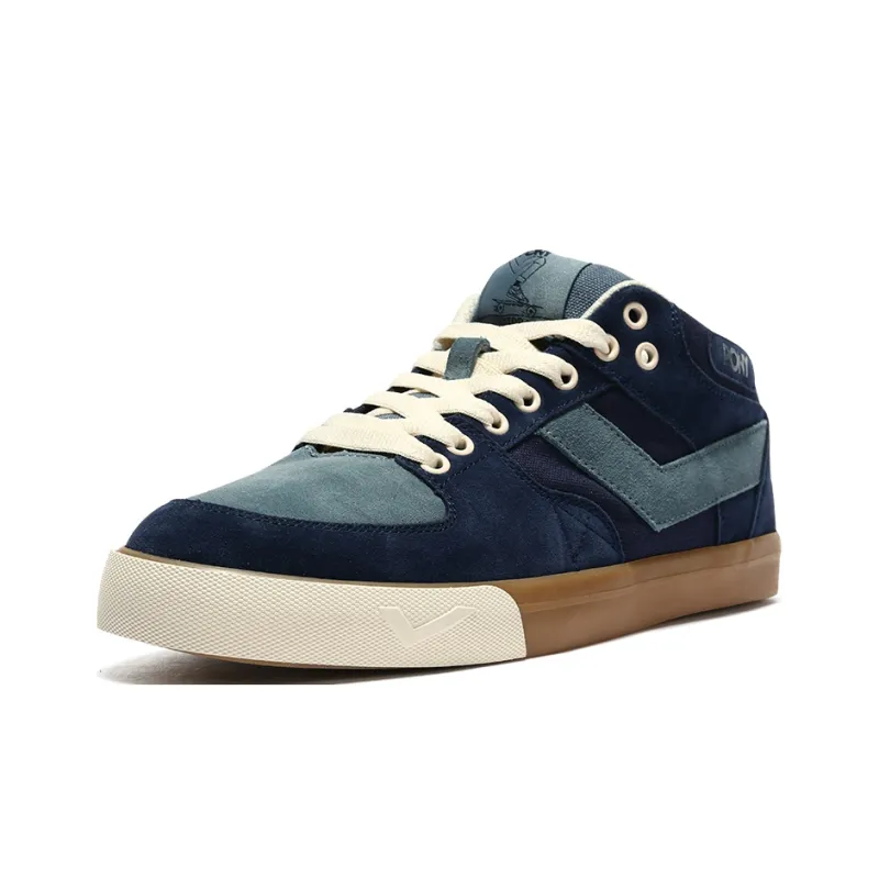 Pony Skateboard Shoes Men Mid Top Navy Blue-1