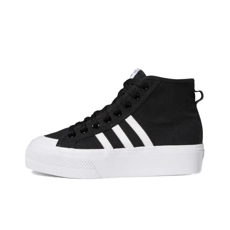 Adidas Women's Nizza Platform Mid 'Core Black White' Women's-0
