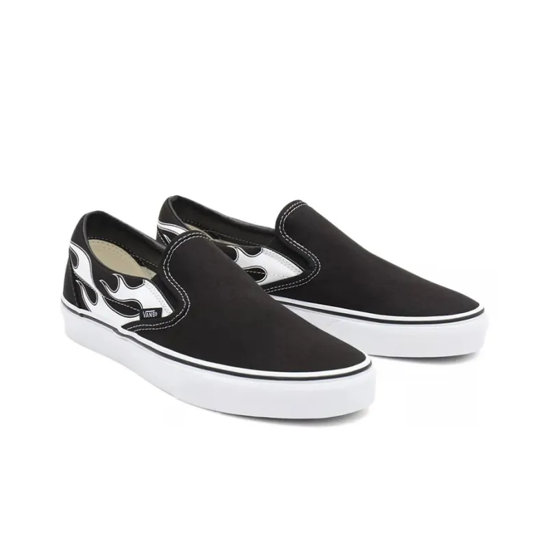 Vans Classic Slip On 'Flame Black White'-2