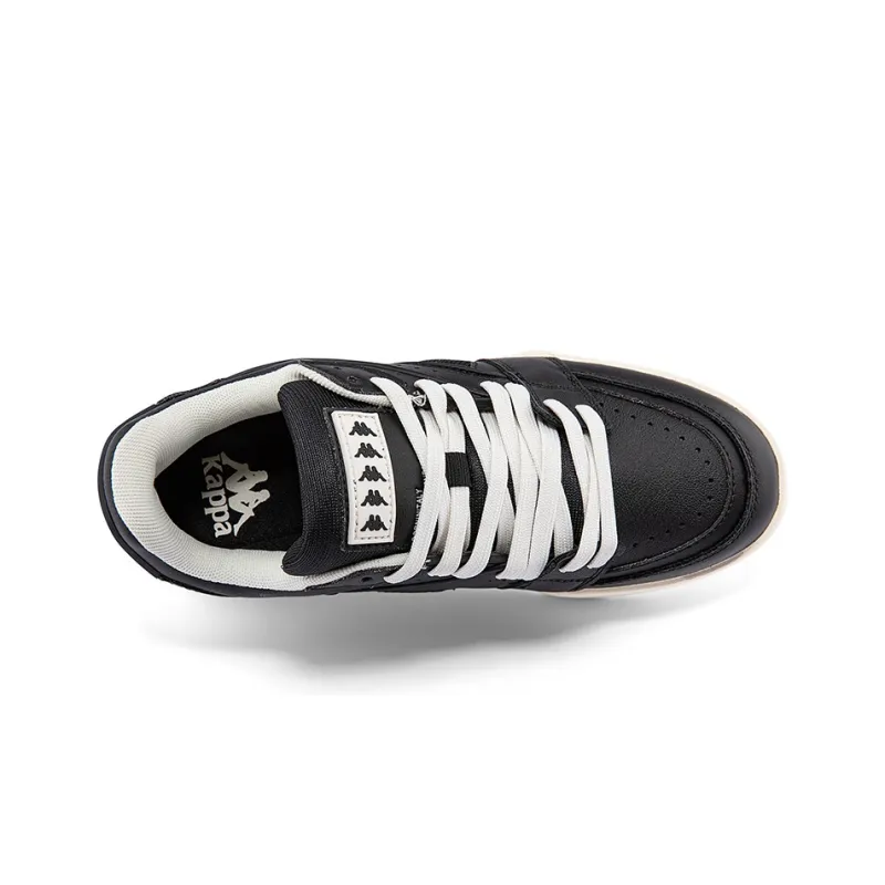 Kappa Coverage Wear Resistant Low Top Skateboard Shoes Unisex Black-4