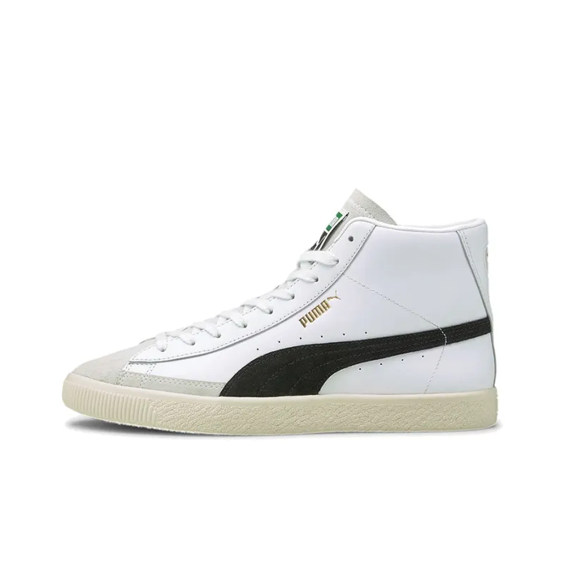PUMA Basket Vintage Mid White Black Team Gold-0