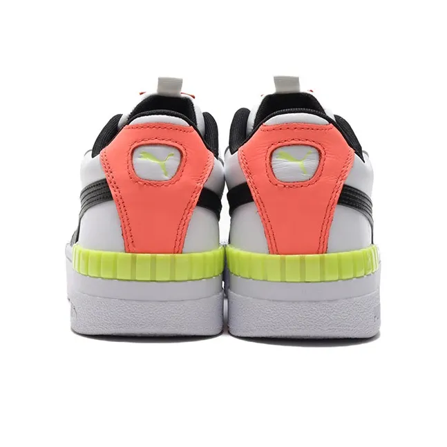 PUMA Cali Sport Sport Cushioning Lightweight Slip-Resistant Low-Top Skateboard Shoes Women's White Black Pink-4