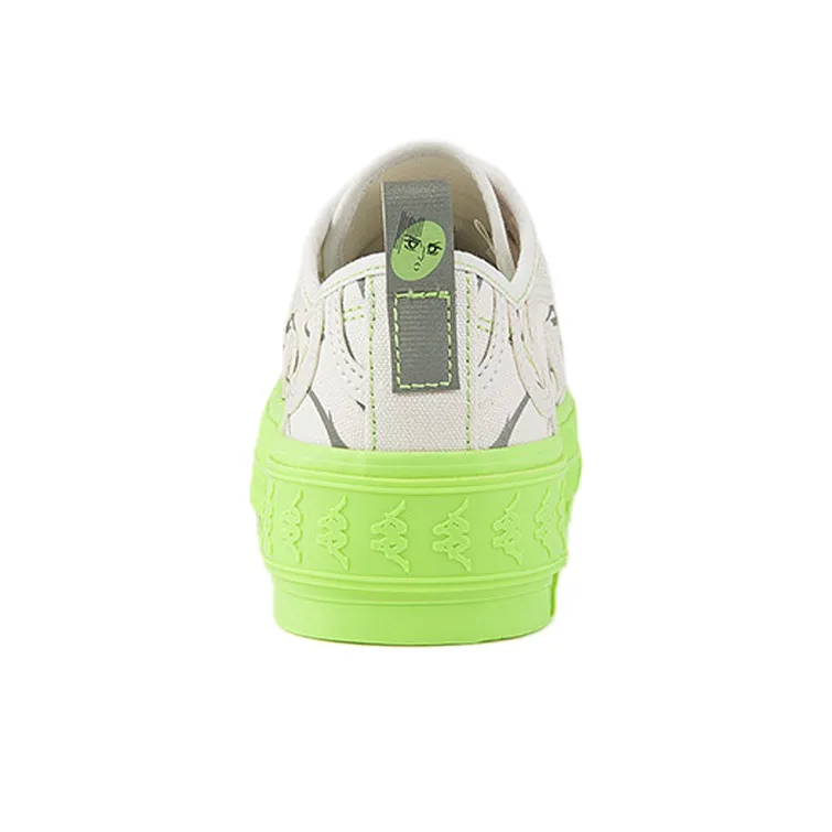 Kappa Low Top Skateboard Shoes Unisex White Green-3