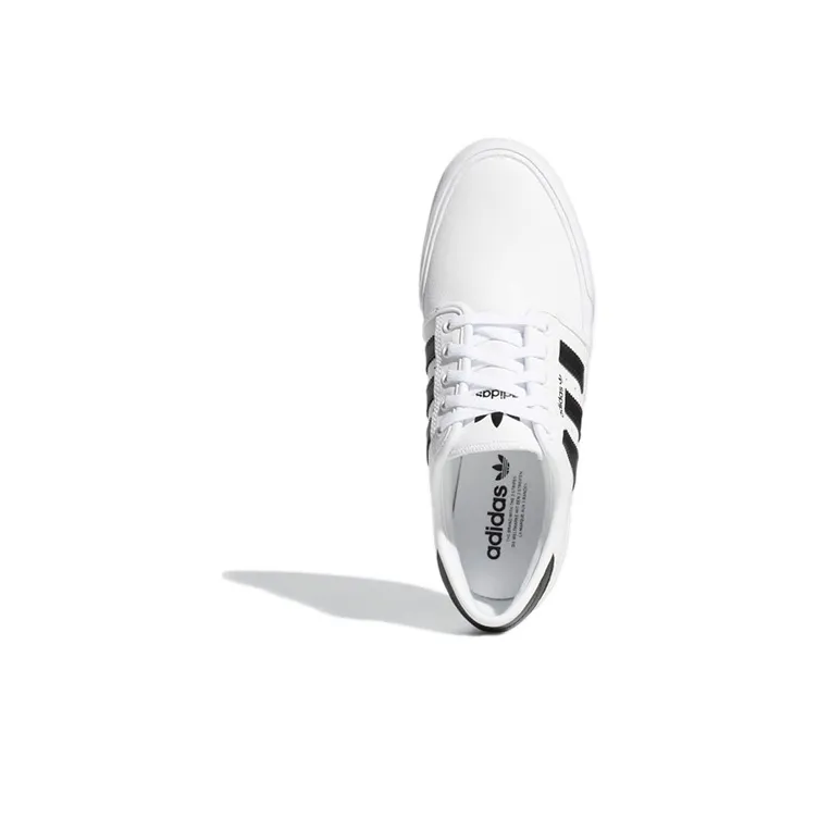 Adidas Originals Seeley XT Wear-Resistant Low-Top Skateboard Shoes Men's White Black-4
