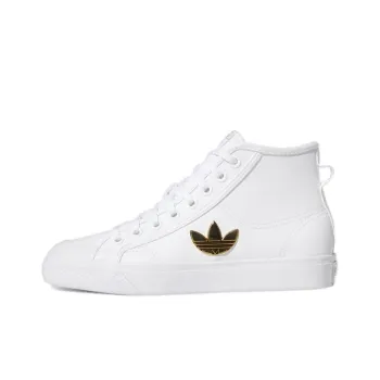 Adidas Originals Nizza Trefoil Hi Cloud White Gold Metallic Women's