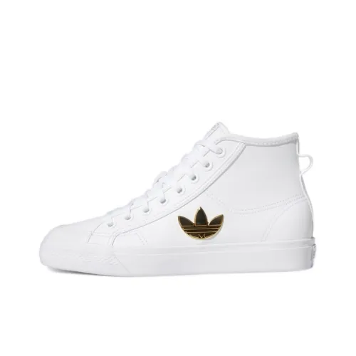 Adidas Nizza Trefoil Hi Cloud White Gold Metallic Women's