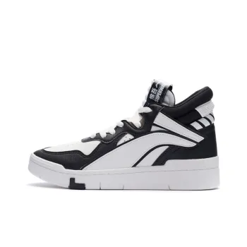 LiNing Wave SUPERWAVE Mid Anti Slip And Wear Resistant Lightweight Mid Top Skateboard Shoes Women's Snow Black