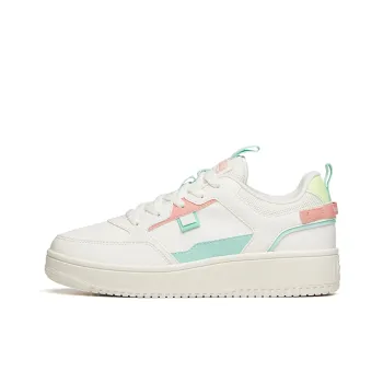 Anta Life Collection Low Top Skateboard Shoes Women's White Green Pink