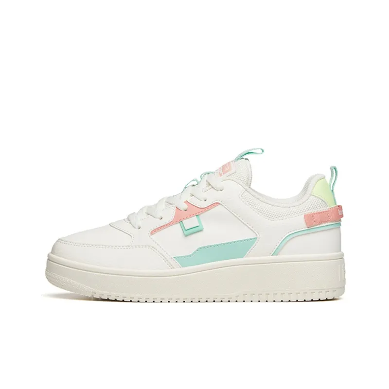Anta Life Collection Low Top Skateboard Shoes Women's White Green Pink-0