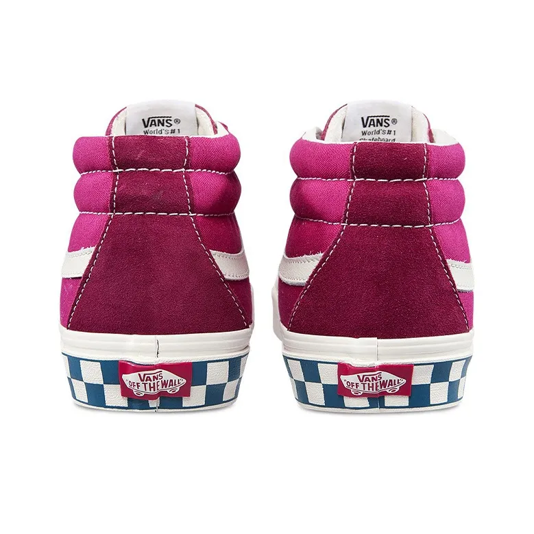 Sk8 Vans Mid Reissue 'Checker Sidewall Rumba Red Jazzy'-3