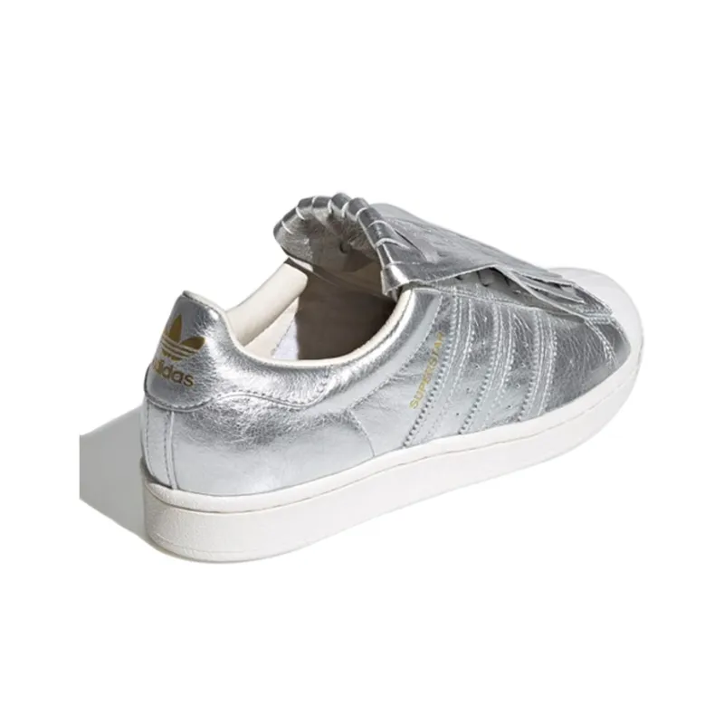 Adidas Superstar Fringe Silver Women's-3