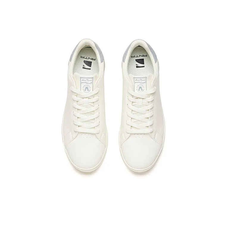 Anta Life Collection Coverage Thermal Slip Resistant Low Top Skateboard Shoes Men's White Gray-2