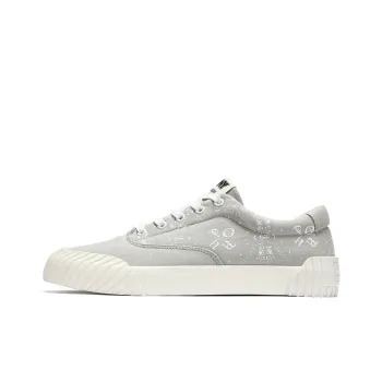 PONY Subway2 Abrasion Resistant Slip Resistant Low Top Skateboard Shoes Unisex Gray
