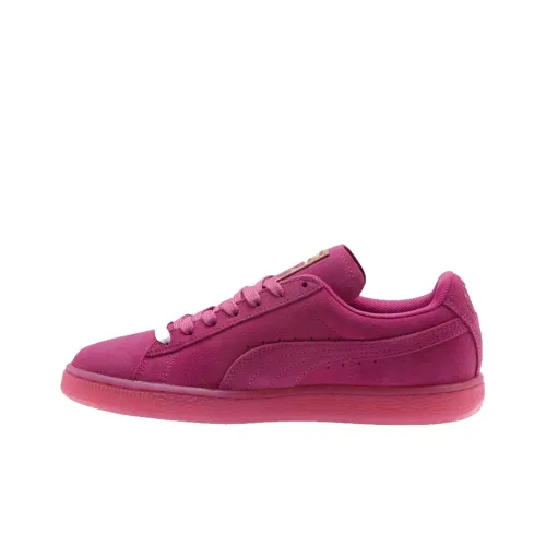 PUMA Suede Skateboard Shoes Women's Low-Top Rose Purple