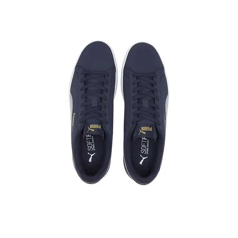 PUMA Smash V2 Buck Lightweight Low-Top Skateboard Shoes Women's White Blue-2