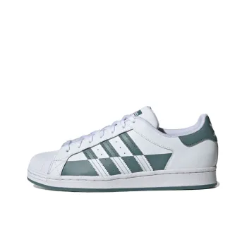 Adidas Originals Superstar Non-slip Lightweight Low-Top Skateboard Shoes Unisex White Emerald