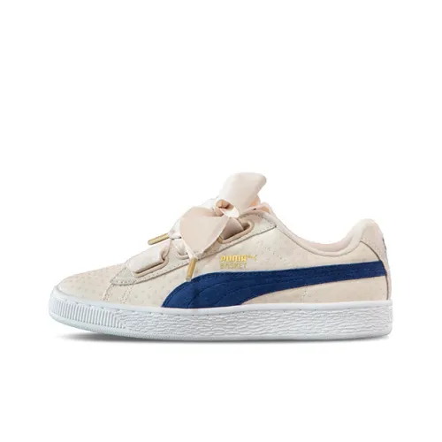 PUMA Basket Heart Denim Oatmeal Twilight Blue Women's