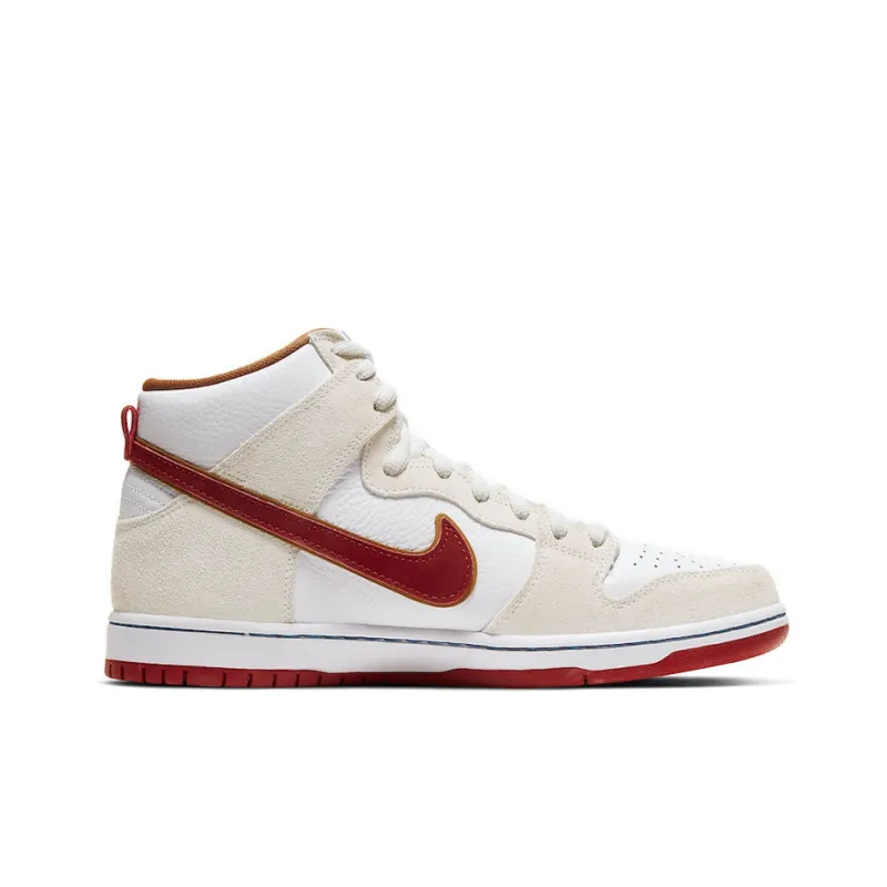 Nike Sb Dunk High Sail Bright Crimson-1