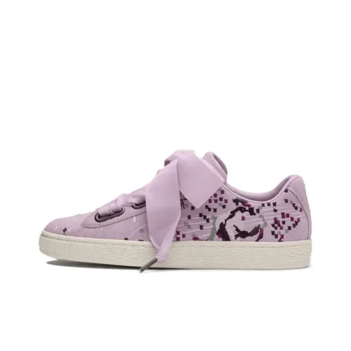 PUMA Suede Skateboard Shoes Women's Low-Top Purple