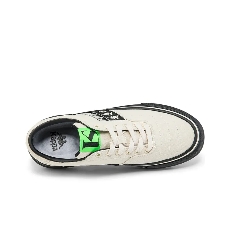 Kappa Breathable Low Top Skateboard Shoes Unisex White Black-4