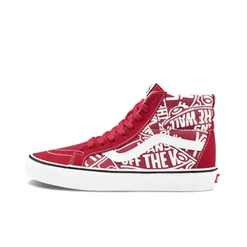 Vans SK8 HI Rrissue Retro High Top Casual Skate Shoes Unisex Red White