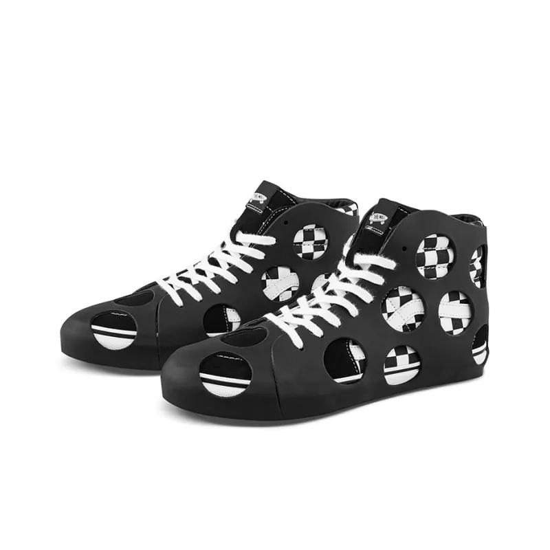 Vans Sk8 Hi Cage Vlt Lx 'Polka Dot Checkered Black'-2