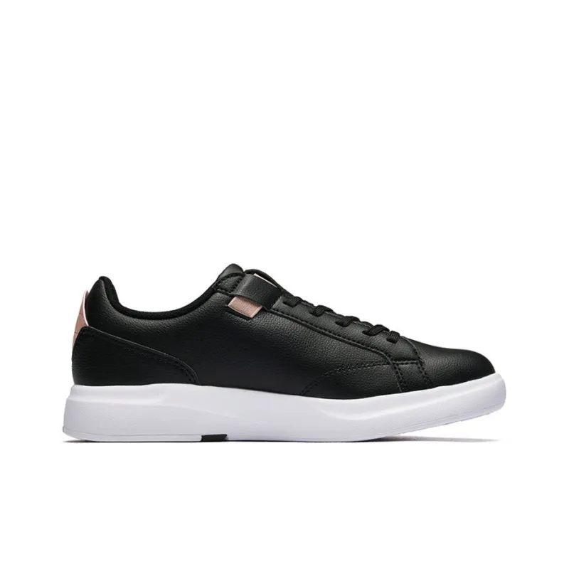 XTEP Π Collection Lightweight Anti Slip Low Top Skateboard Shoes Women's Black Pinkish-1