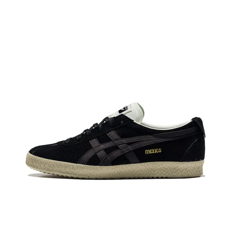 Onitsuka Tiger Mexico Delegation Wear-resistant And Lightweight Low-Top Skateboard Shoes Unisex Black Brown-0