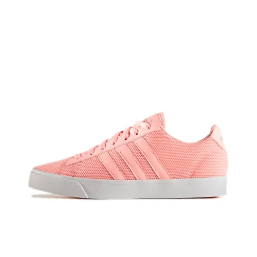 Adidas Neo Cloudfoam Skateboard Shoes Women's Low-Top Pink/White