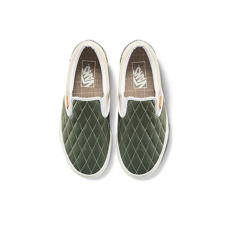 Vans Unisex Slip On Sneakers Multi color 'Green Light Gray'-3