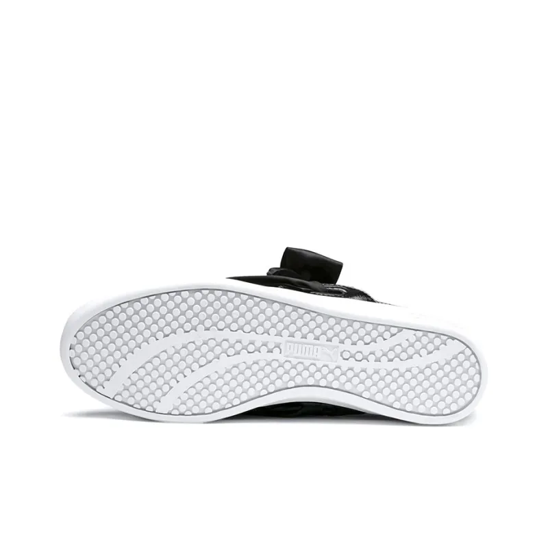 PUMA Smash Bkl Patent Shoes Black/White Women's-5