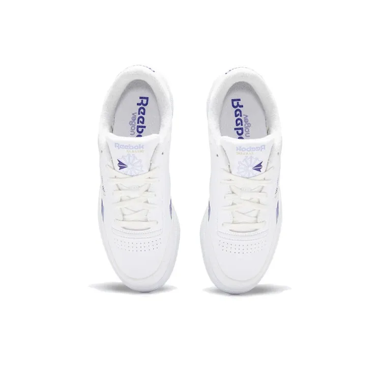 Reebok Club C 85 Vegan Cloud White Bold Purple Women's-3