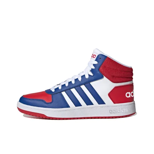 Adidas Neo Hoops 2.0 Skateboard Shoes Men Mid-Top White/Blue/Red