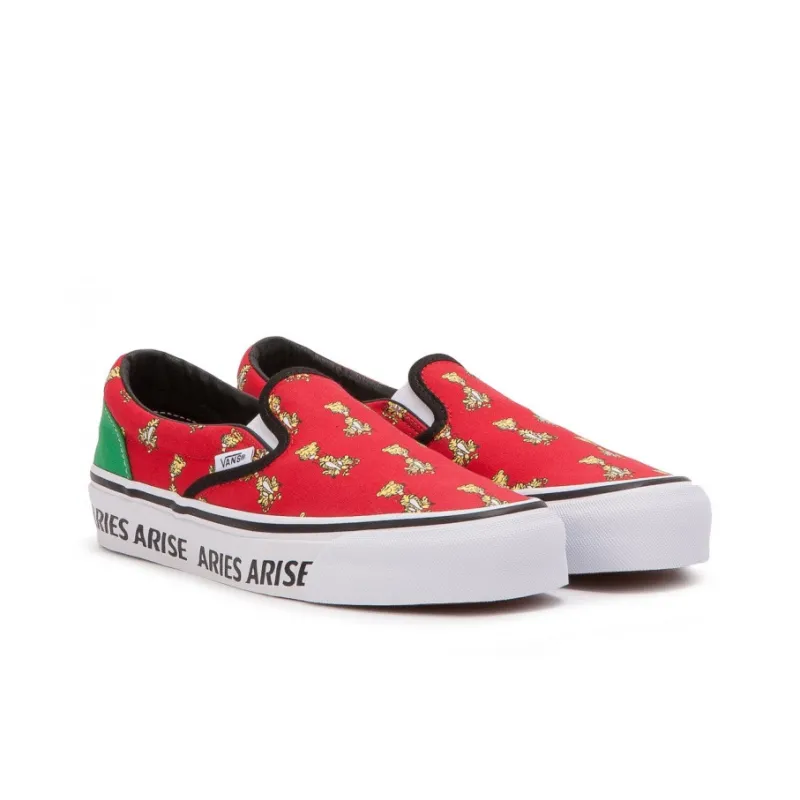 Vans X Aries Og Classic Slipon 'Red White'-2